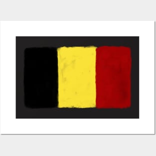 Belgium Grunge Flag Posters and Art